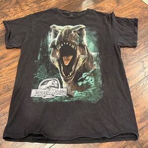 VTG‎  Jurassic Park Jurassic World T-Rex Faded Black Movie Promo T-Shirt Medium